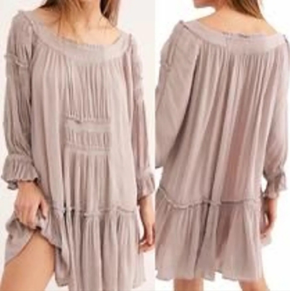 NWT Free People XS Plum See Ya There Mini Dress - Picture 4 of 17